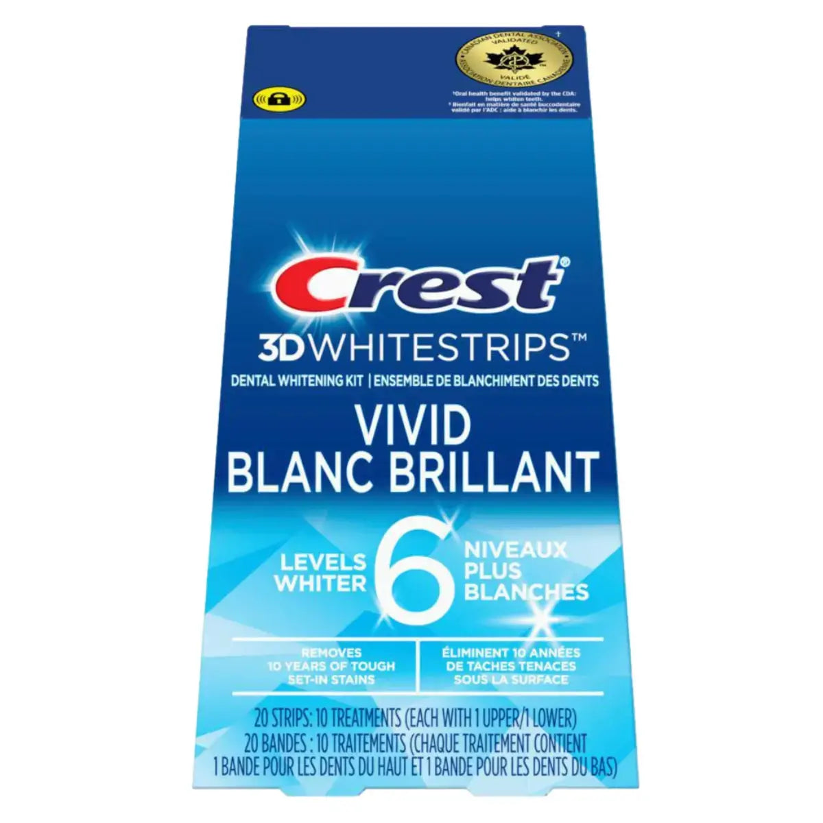 Crest Vivid Blanc Brillant 6 Levels Whiter Whitestrips Λεύκανση λωρίδες