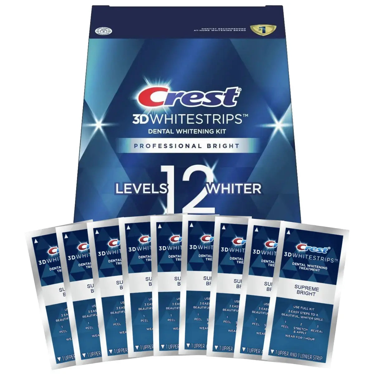 Crest 3D Whitestrips Professional Bright 12 Levels Whiter Λεύκανση λωρίδες