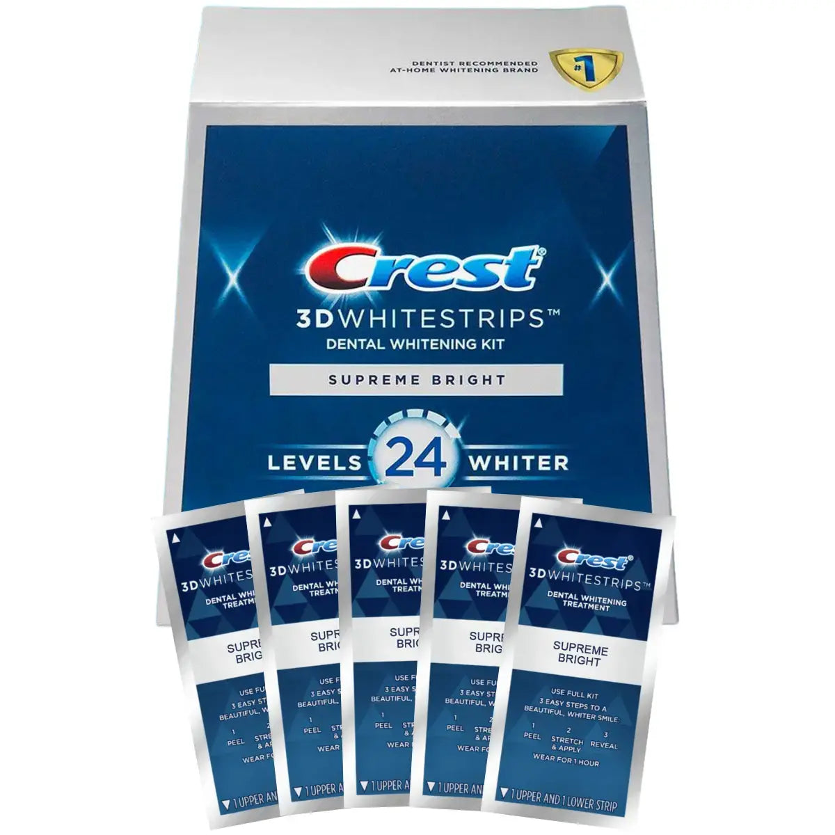 Crest 3D Supreme Bright 24 Levels Whiter Whitestrips Λεύκανση λωρίδες