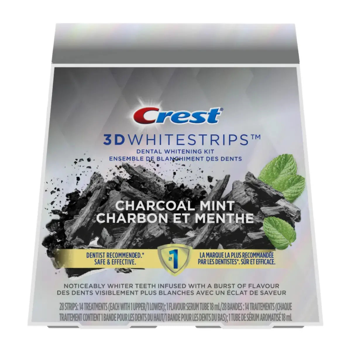 Crest Brilliance White Charcoal Mint Whitestrips Λεύκανση λωρίδες