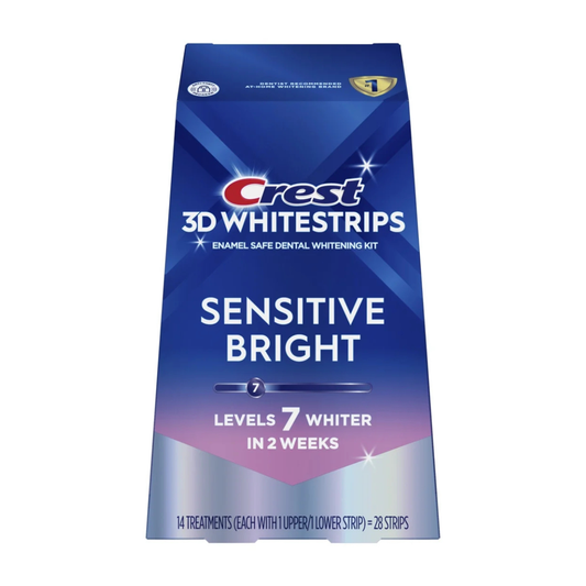 Crest 3D Sensitive Bright 7 Levels Whiter Whitestrips Λεύκανση λωρίδες
